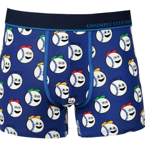 Unsimply Stitched BASEBALL Boxer Brief, Blue, Size XL, NWT - Picture 1 of 9